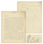 Elsa Einstein Letter Signed From 1933 Shortly Before Albert Einstein Decided to Leave Germany -- ...we have already done a number of other things that were much more difficult and dangerous...